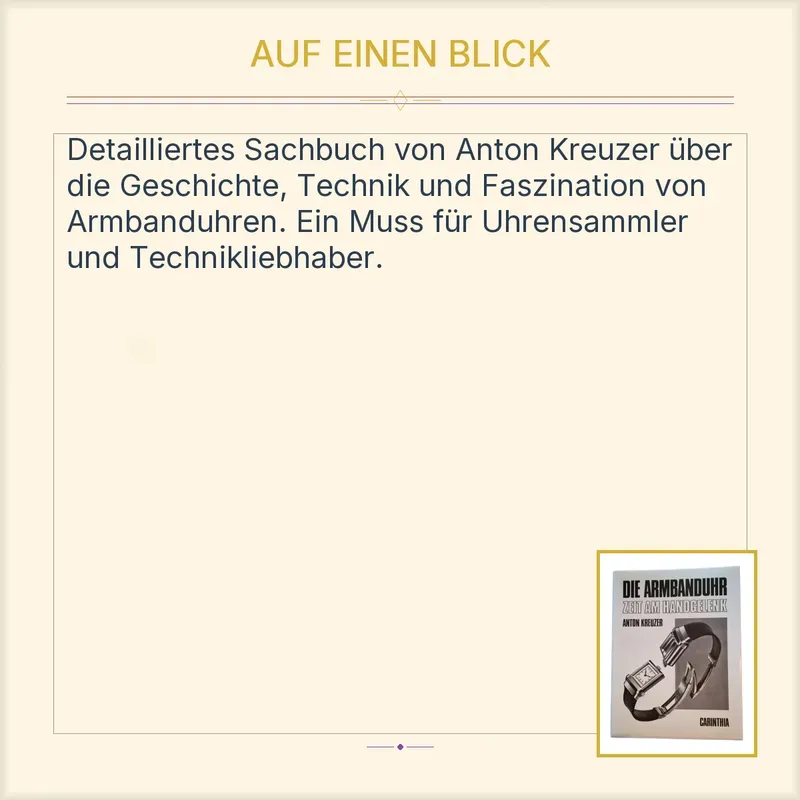 Die Armbanduhr Zeit am Handgelenk Anton Kreuzer Carinthia Buch 2