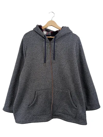 Ulla Popken Damen Sweatjacke Grau Meliert Kapuze Gr. 54 Casual