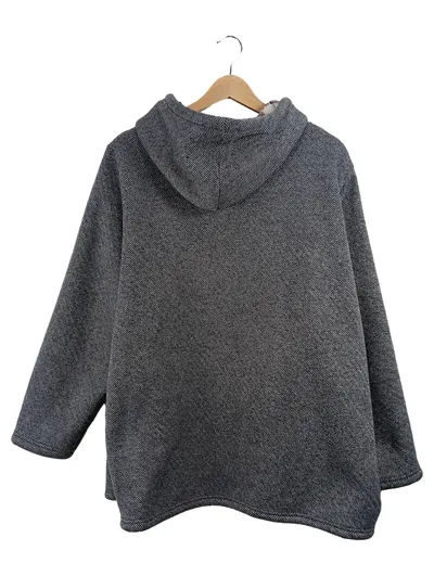 Ulla Popken Damen Sweatjacke Grau Meliert Kapuze Gr. 54 Casual