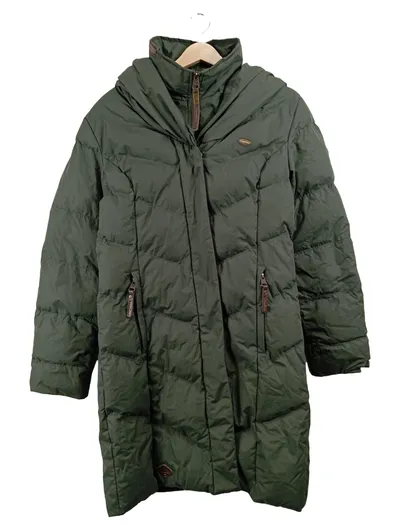 Ragwear Damen Steppmantel Grün Gr. 38 M Casual Kapuze