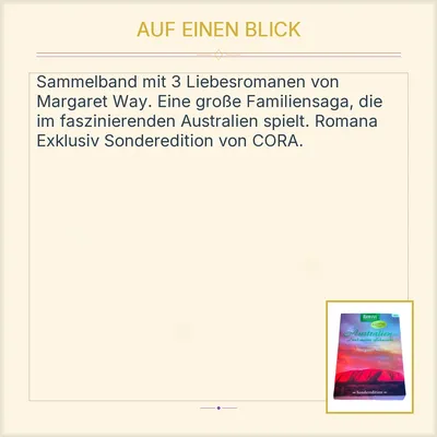 Cora Romana Exklusiv Australien Land meiner Sehnsucht Margaret Way