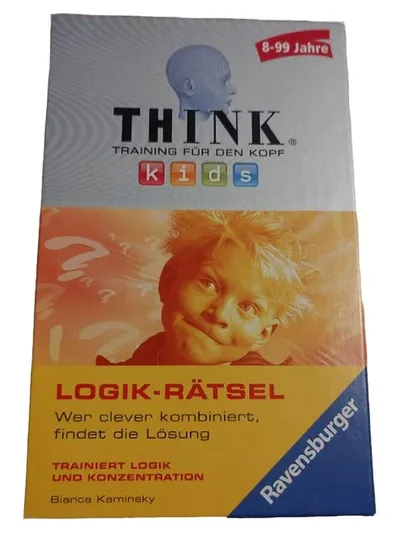 Ravensburger THINK Kids Logik-Rätsel Denkspiel 8-99 Jahre 60 Aufgaben