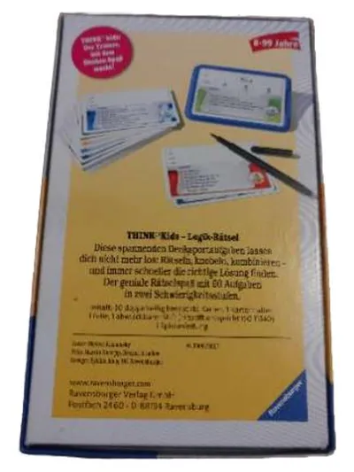 Ravensburger THINK Kids Logik-Rätsel Denkspiel 8-99 Jahre 60 Aufgaben