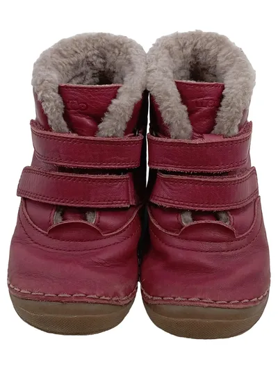 Froddo Kinder Winterstiefel Rot Gr. 25 Leder Klettverschluss