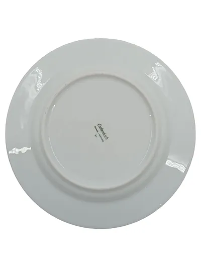 Eschenbach Essteller 20 cm Keramik Weiß Blumenmuster Klassisch