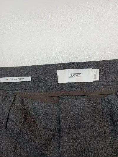 Closed Damen Anzughose Stoffhose Grau Gr. L 25 W30 M Business Wolle