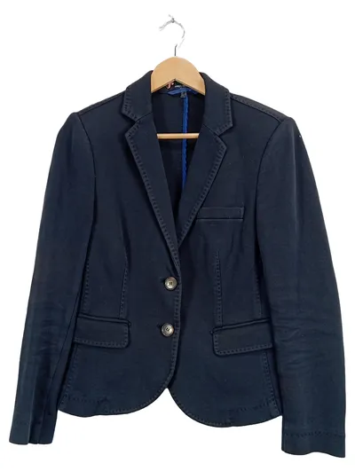 Daniel Hechter Damen Blazer Gr. 38 M Blau Baumwolle Klassisch