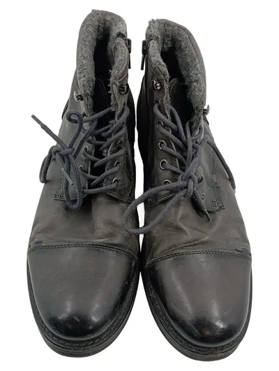 Oliver Jacob Herren Stiefel Schnürstiefel Schwarz Leder Gr 44 Winter