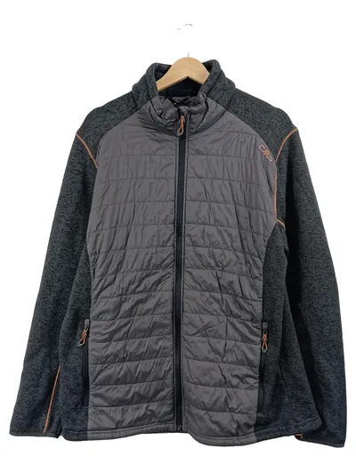 CMP Herren Outdoorjacke Hybridjacke Fleecejacke Grau Gr. 56 3XL