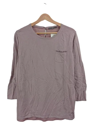 BRAX Damen Pullover Rosa Gr. 42 XL 3, 4-Arm Pailletten Casual