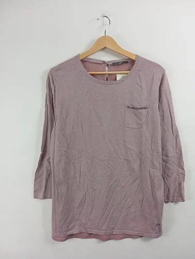 BRAX Damen Pullover Rosa Gr. 42 XL 3, 4-Arm Pailletten Casual