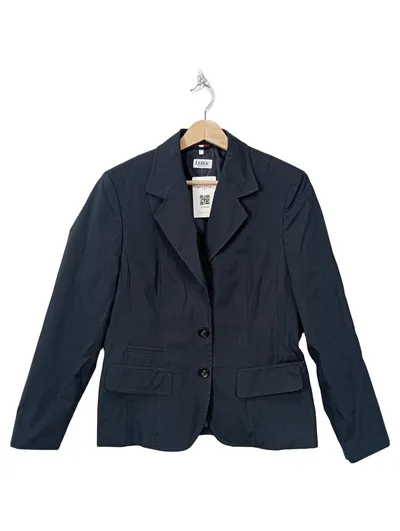Barbara Lebek Damen Blazer Blau Gr. 38 M Strukturmuster Business Jacke