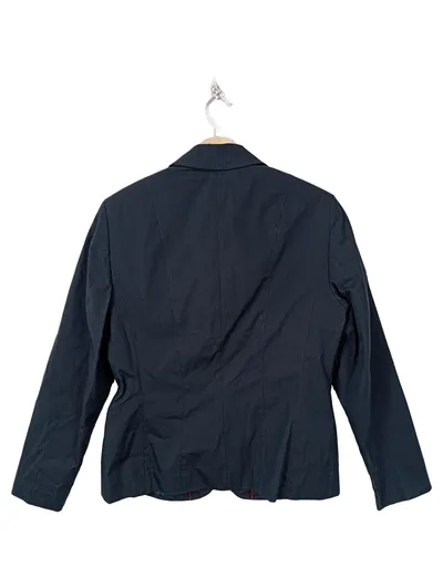 Barbara Lebek Damen Blazer Blau Gr. 38 M Strukturmuster Business Jacke