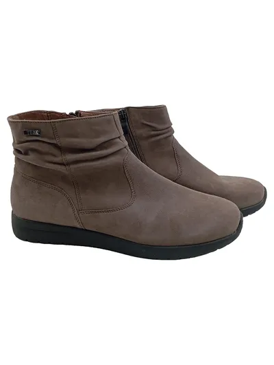 Caprice Damen Stiefelette Braun Leder Gr. 41 TEX Reißverschluss