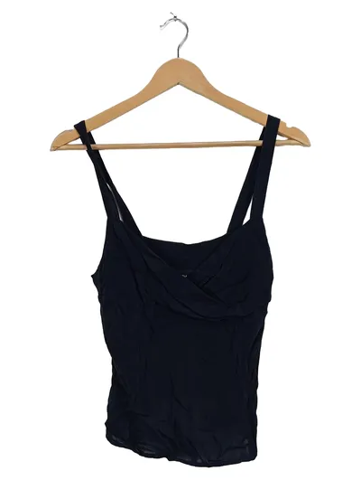 Patrizia Pepe Damen Top Blau Gr. 44 XXL Ärmellos Viskose