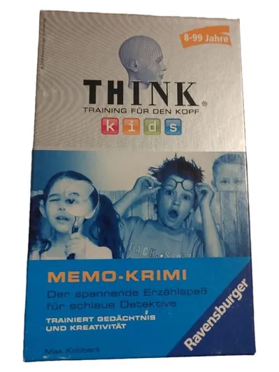 Ravensburger Think Kids Memo-Krimi Brettspiel Max Kobbert 8-99 Jahre