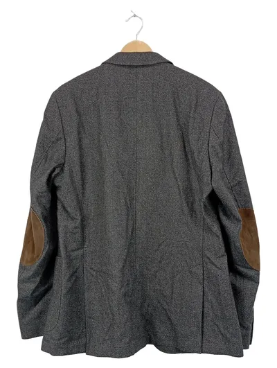 windsor. Herren Sakko Gr. 52 XL Grau Meliert Ellbogen-Patches Klassisch