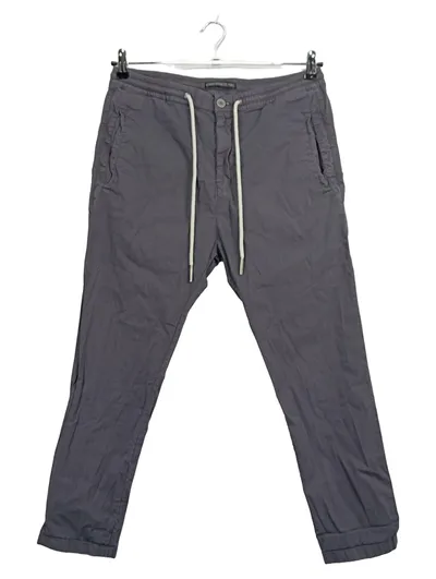 DRYKORN Herren Stoffhose Gr. 50, W33 Grau Casual Baumwolle Kordelzug