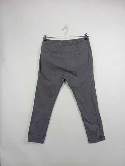 DRYKORN Herren Stoffhose Gr. 50, W33 Grau Casual Baumwolle Kordelzug