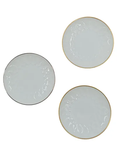 Rosenthal Unterteller Set 3-teilig Weiß Porzellan 11, 5 cm Klassisch