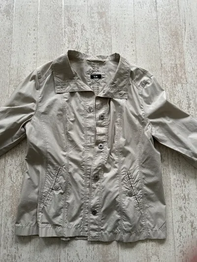 Gerry Weber Leichte Jacke Damen Beige Gr. 38 Casual 3/4-Arm