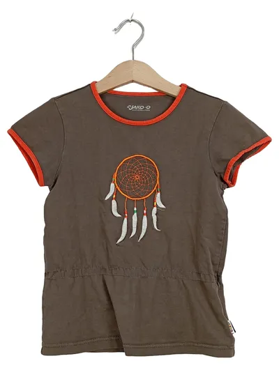 JAKO-O T-Shirt Mädchen Gr. 116/122 Braun Traumfänger Stickerei