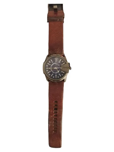 Diesel Herren Armbanduhr DZ-1618 Lederarmband Blau Casual