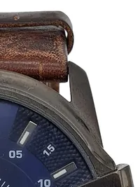 Diesel Herren Armbanduhr DZ-1618 Lederarmband Blau Casual 4