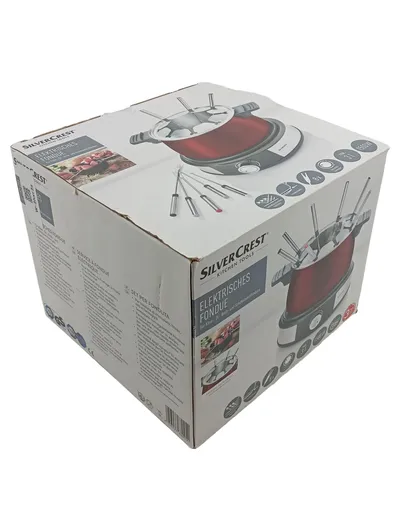 SilverCrest Elektrisches Fondue SFE 1500 D3 3L 1500W Rot Käse Öl Schokolade