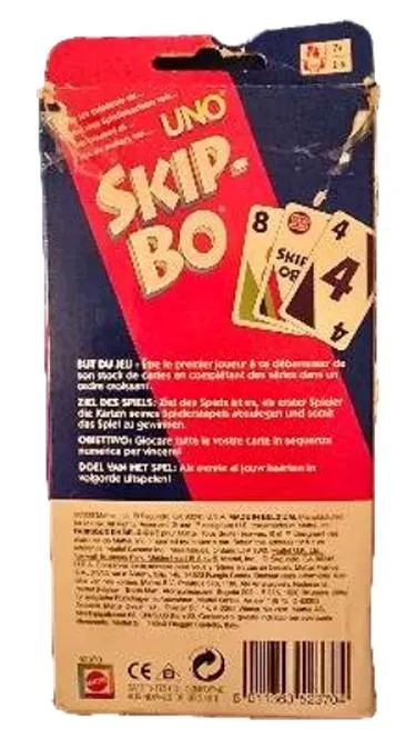 Mattel Skip-Bo Kartenspiel Gesellschaftsspiel Familienspiel