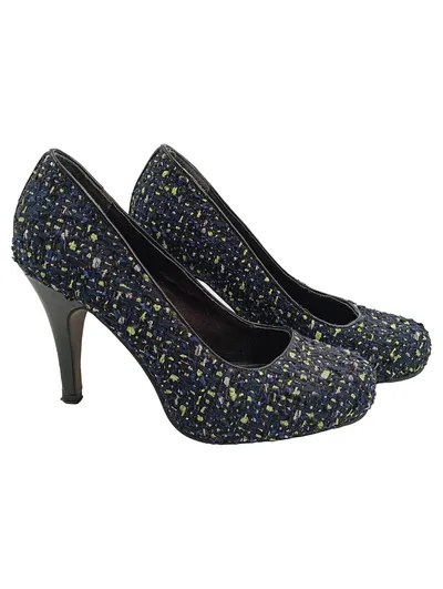 Tamaris Damen Pumps Tweed-Optik Mehrfarbig Gr. 37 Elegant Absatzschuhe