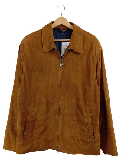 Aigner Herren Wildlederjacke Lederjacke Braun Gr. 52 XL Klassisch