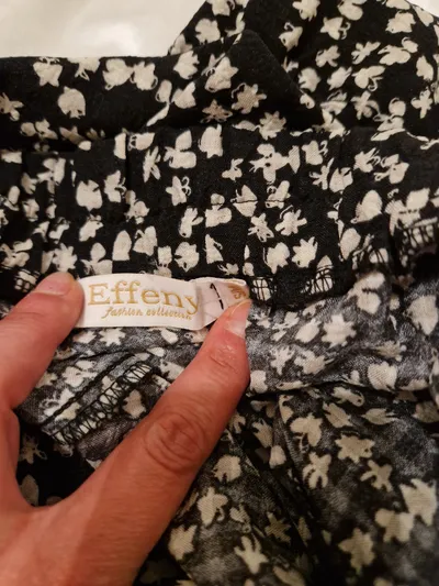 Effeny Damen Wickelrock Minirock Schwarz Blumenmuster Rüschen Gr. 36 S