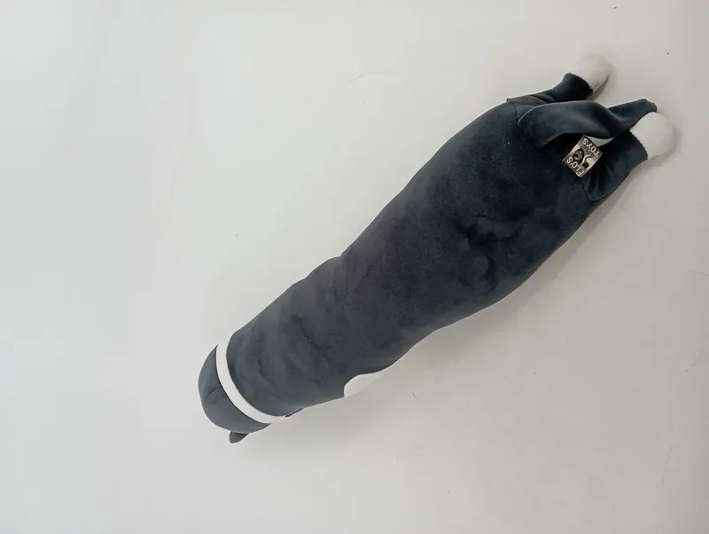 Flo's Toys Kuscheltier Katze Lang Plüschtier Kissen Schwarz Weiß 54cm 2