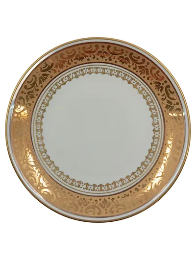 Thomas Ivory Sammelteller Porzellan Weiß Goldrand 11 cm Bavaria Germany