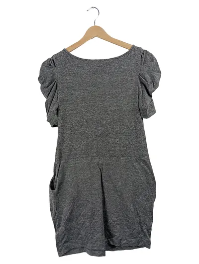 Sinéquanone Damen Freizeitkleid Gr. 38 Grau Meliert Kurzarm Schleife