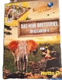 Netto Mitbringspiel Mini Brettspiel Scottie auf Safari Ozeanien 4 Kinder