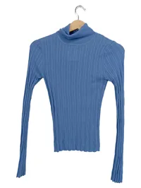 ASOS Design Damen Rollkragenpullover Strickpullover Blau Gr. 36 Basic 1