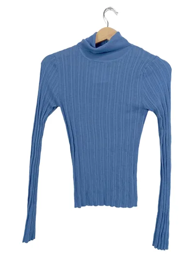 ASOS Design Damen Rollkragenpullover Strickpullover Blau Gr. 36 Basic