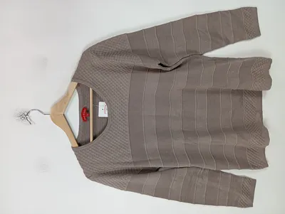 Laura di Sarpi Damen Pullover Braun Gr. 42 XL Strukturmuster Casual