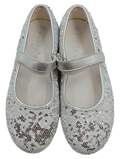 Primigi Mädchen Ballerinas Silber Pailletten Festlich Leder Gr. 36