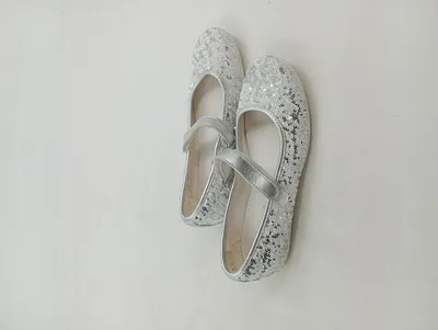 Primigi Mädchen Ballerinas Silber Pailletten Festlich Leder Gr. 36