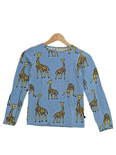 Småfolk Pullover Giraffen Motiv Blau Gr. 134 Kinder Langarm