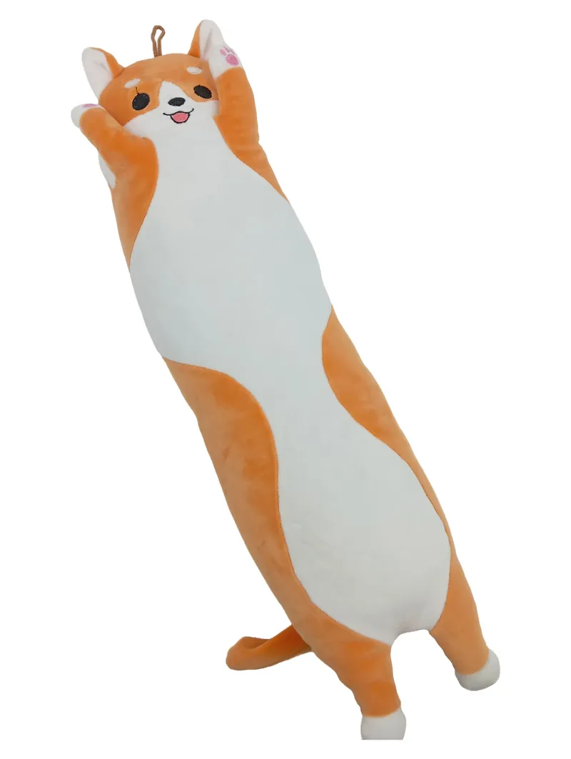 Flo's Toys Kuscheltier Corgi Lang Hund Plüschtier Kissen Orange 52 cm 1