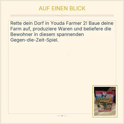 Youda Farmer 2: Rette das Dorf PC CD-ROM Purple Hills Simulation Gegen-die-Zeit