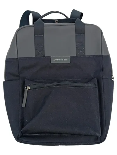 Kapten & Son Fyn Rucksack Tagesrucksack Schwarz Minimalistisch Damen Herren