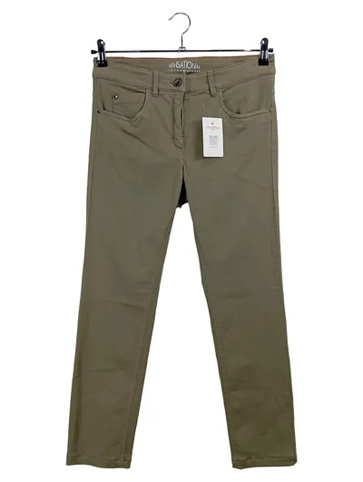 Zerres Sensation Stoffhose Damen Gr. 38 Oliv Casual Super Stretch