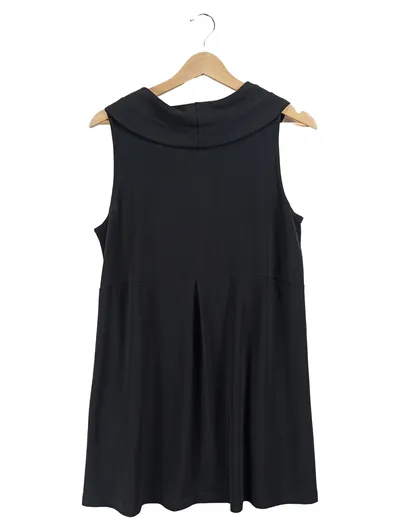 Joseph Ribkoff Freizeitkleid Schwarz Gr. 40 L Ärmellos Kapuze Casual