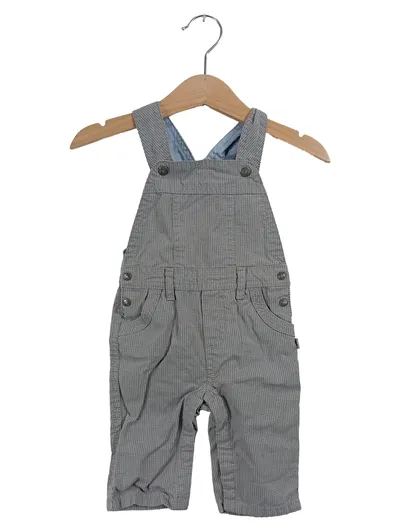 Obaïbi Latzhose Kinder Grau Kariert Gr. 60 Baumwolle