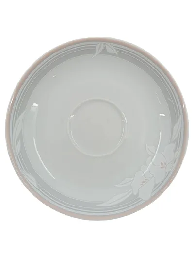 Eschenbach Unterteller Weiß Keramik 14 cm Florales Muster Klassisch